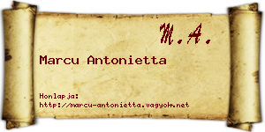 Marcu Antonietta névjegykártya